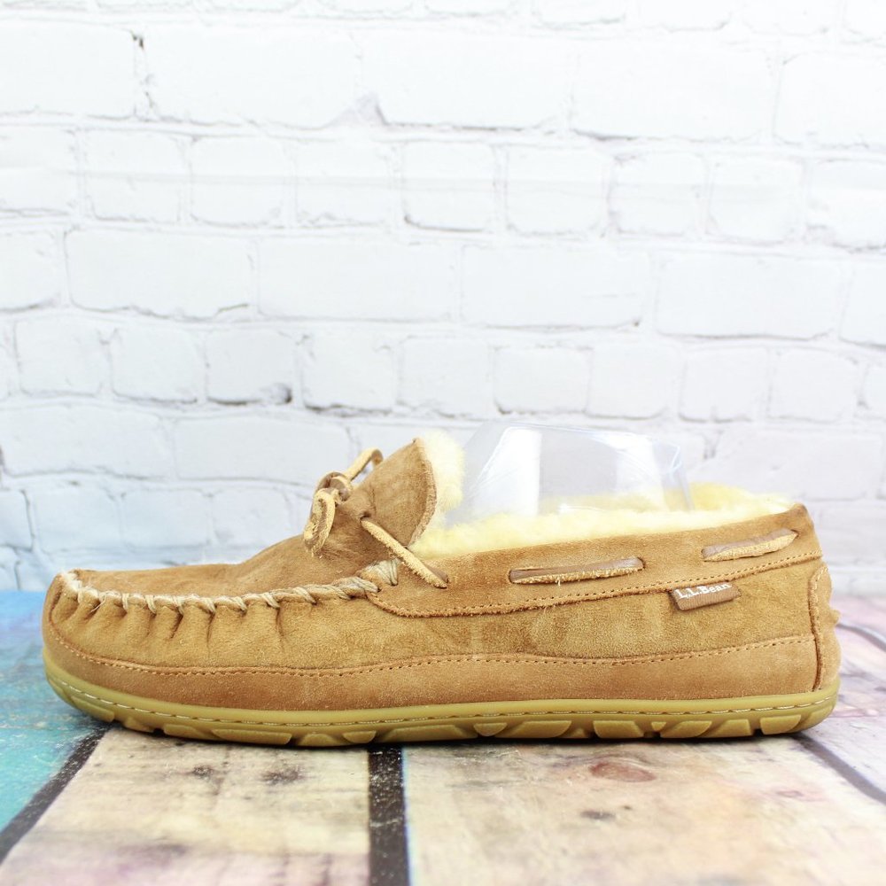 LL BEAN Wicked Good Camp Moccasins Slippers Sz 11 - Picture 1 of 9